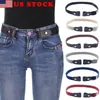 Belts 2022 Adjustable Invisible Lazy Buckle-Free Elastic Waist Belt No Hassle Stretchy Men Jeans Pants Women Dress Waistband