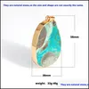 Charms Trendy Druzy Agate Pendant Charm Natural Gemstone Irregar MTI Color med guld pläterad för DIY -smycken som gör armband droppe del dh1bz