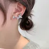 Boucles d'oreilles papillon Zircon mode pour femmes filles douces chaîne de perles boucles d'oreilles asymétriques bijoux de luxe cadeaux de fête