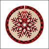 Christmas Decorations Christmas Tree Skirt 24 Patterns 90Cm Large Size Base Er Mat For New Year/ Xmas Drop Delivery Home Garden Fest Dhsat