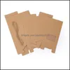 Emballage cadeau Boîte d'emballage de thé Carton Papier kraft Plié Stockage de conteneurs de noix pour aliments Debout Sacs d'emballage Emballage cadeau Drop Delivery Dhxdq