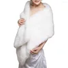 Schals hübsches Braut Cape White gestohlen Fuzzy Abend Partykleid Braut Wrap Achselzucken Dekorativ dekorativ