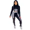 Survêtements pour femmes Automne Printemps Survêtement Femmes Deux Pièces Ensemble Tenues Sports Fitness Taille Haute Leggings Moulante Ensembles Assortis Survêtements