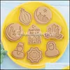 Bakvormen eid mubarak cookie mod 3d diy ramadan islamitische moslimstempel koekjes snijders reliëf fondant bakgereedschap drop levering dhksp