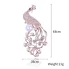 브로치 2022 귀여운 공작 스타일 크리스탈 웨딩 드레스 핀 핀 코사지 공식 액세서리