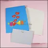 Cartes De Voeux 3D Valentine Carte De Voeux Pop Up Poisson Embrassé En Forme Avec Enveloppe Festival Fournitures Drop Delivery Home Garden Festiv Dhezg