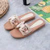 Sandalen sandalias mujer verano 2022 designer schoenen sapatos femininos flip flops sapatilha feminina chaussures borden mode metaal buck