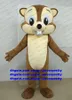 Scoiattolo marrone Chipmunk Chipmuck Chippy Eutamias Costume della mascotte Personaggio dei cartoni animati COSPLY Gioco di ruolo Ricevimento di benvenuto zx2159