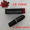 M Lip Makeup Matte Lipstick Luster Retro Bullet Lipsticks Frost Sexy 13 cores 3g cheiro doce com nome em inglês