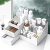 Lagringsl￥dor 2022 Sparar Space Desktop Cosmetic Brush Case med Drawer Makeup Artikel Pens Desk Organisera Box Past Holder Organisat￶rer