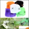 Autres fournitures de fête festive Halloween Spider Web Stretchy Cobweb 20G Party KTV Bar Haunted House Props Décoration Drop Livraison H Dhbof