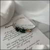 Bangle Bangle Aankomst 30 Sier Geplateerde elegante groene kristallen stenen dames sieraden voor vrouwen kerstcadeaus geen fadebangle drop leveren dhjp0