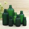 5-50 ml Essentiële olie-druppelaar fles lege groene matglazen flessen Refilleerbare cosmetische container draagbare reisparfum fles bh7933 tyj