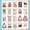 Decorações de Natal Decorações de Natal Sacos de Bolsas de Presente Garamente Organic Pesado Banta Papai Noel DString com Reinas Partem C DHCSB