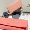 Vintage-Sonnenbrille mit glänzendem Metallrahmen für Damen, sexy MU53WS, Polygon-Brille, Acetat-Schutz, Fahren, sexy, kleine Brillen, Damen-Intervall-Tempel, Gafas de Sol für Frauen