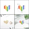 Pins broches colorf love hart email revers pins sieraden cartoon regenboog rugzak cowboy accessoire knop braach meisje pin badge dr dhfk4