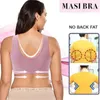 Наряд йоги плюс размер бюстгальтер с плавным с подушками Big Push Up Bralette Bras for Women Vides Active Brassiere 2022