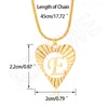 Pendant Necklaces Hollow Initial Letter Heart Necklace For Women Stainless Steel Gold Color Love Anniversary Jewelry Gift