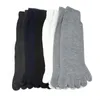 Chaussettes pour hommes hommes hiver cinq gingembre chaud doux coton Grip Fitness orteil bas mollet pantoufle mâle sol