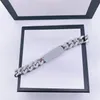 Bracciale di design in acciaio al titanio catena grossa braccialetti hip hop unisex uomo donna argento oro rosa catene di personalità fornitura di gioielli di moda con cofanetto