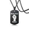 Pendentif Colliers Mode Black Lives Matter Collier Protest Militaire Marque Hiphop En Acier Inoxydable Pendentif Drop Delivery Bijoux Ne Dh46G