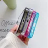 Call Telefen Cases Space Transparent Clear odporna na szok obudowę Ochracją tylną okładkę metalowy przycisk dla Apple iPhone 14 13 12 11 Pro Max XR xs x 8 Plus