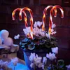Solar Lamp Garden Light Chile Decor Lawn Candy Cane Lights Powered Home LED f￶r utomhusbelysning