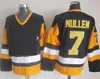 Erkek #7 Joe Mullen Hockey''nHl'''Jerseys 1992 Vintage Black 1986 Dikişli Gömlekler Mavi