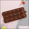 Выпечка плесени Sile Chocolate Flom Heart круглый пирамида