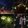 Солнечный на открытом воздухе фейерверк Fairy Light 90/120/150 -й водонепроницаемый садовый путь патио.