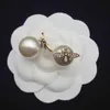 Серьги-гвоздики европейского и американского тренда из серебра 925 пробы с бриллиантами и жемчугом, темперамент, женский модный бренд, ювелирный подарок 221111