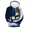 Heren Hoodies 2022 - Hooded trui sweatshirt 3D print foto panda hoodie pocket pullover dames