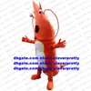 Orange Shrimp Prawn Lobster Crayfish Langouste Mascot Costume Adult Cartoon Character Outfit Suit Welcome Newcomers zx1