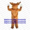 Brun renne orignal wapiti mascotte Costume Wapiti caribou Alces cerf adulte dessin animé personnage salons dessin animé accessoires zx2497