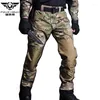 Pantaloni da esterno Ninja Pantaloni da trekking Tattici Cargo da uomo Combattimento Esercito Militare Cotone Molte tasche Pantaloni casual da uomo flessibili elasticizzati