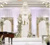 3PCS Boda de lujo decorar Moda Fiesta al aire libre Telones de fondo Marco de puerta de bienvenida Arco de flores Muebles de boda Prop Etapa de cumpleaños Exhibición floral