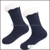 Décorations De Noël Chaussettes De Sol De Noël Automne Et Hiver Polaire Chaud Antidérapant Maison Bas Pour Adt Taille 3542Cm Drop Delivery G Dhtdr