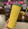 24oz de canecas personalizadas da Starbucks com caneca de caneca de copo de copo frio de copo frio com palha reutilizável F1007