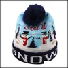 Cappelli da festa Cappello natalizio leggero Cappello invernale caldo Beanie lavorato a maglia Capodanno Natale Cappelli all'uncinetto lampeggianti luminosi Consegna goccia Hom Dh7Gp