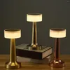 Table Lamps LED Lamp Desktop Night Light Rechargeable Cordless Decor 3 Color Mode Restaurant El Bedroom