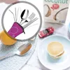 Dinware sets 7 stks/set draagbaar lunch servies bestek set roestvrijstalen lepel vorkmes voor reizen buiten dineren kantine