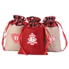 Emballage cadeau 1 jeu d'étiquettes numérotées Clips bricolage cadeau de Noël 24 calendriers sacs fournitures de fête