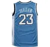 Hommes NCAA North Tar Heels 23 Michael Jersey UNC Basketball Maillots Noir Blanc Bleu