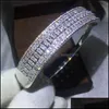 Bangle Bangle Luxury Lady Armband 5 Rows 5a Cubic Zirconia White Gold Filled Party Engagement Wedding For Women Christmas Gift Drop DHHBL