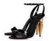여러 가지 빛깔의 뾰족한 패션 여성 신발 특수 모양의 뒤꿈치 샌들 유럽과 미국의 2022 디자이너 신발 크기 35-42 스틸레토 슬리퍼