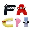 Peluche Anime poupée Kawaii 26 lettres anglaises jouets en peluche enfants illumination Montessori cadeaux de noël