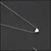 Pendant Necklaces New Classic Clavicle Chain Necklace Small Love Heart Pendant For Women Girl Gold Sier Choker Party Wedding Jewelry Dh5Rh