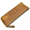 High End Leather Pen Bag Handmade Pencil Bags for Boys Men Adult Stationery 1223572
