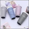 Tumblers 500Ml Coffee Mug Stainless Steel Milk Tea Water Cup With St Office Travel Car Kids Thermos Bottle Ocean Drop Delivery Home Dhw6V