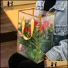 Geschenkwikkeling Bloemist Bloempakketzak Clear PVC Bouquet met handvat Valentijnsdag Verjaardag Geschenk Pouch Drop Delivery Home Garden Festi DHG60